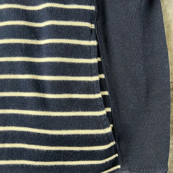 Lauren Ralph Lauren Sweater Jacket Womens 2X Navy Blue Striped Pockets - Picture 9 of 9